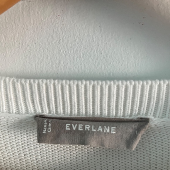 Madewell Cotton Crewnneck Sweater, White, L - Picture 3 of 7